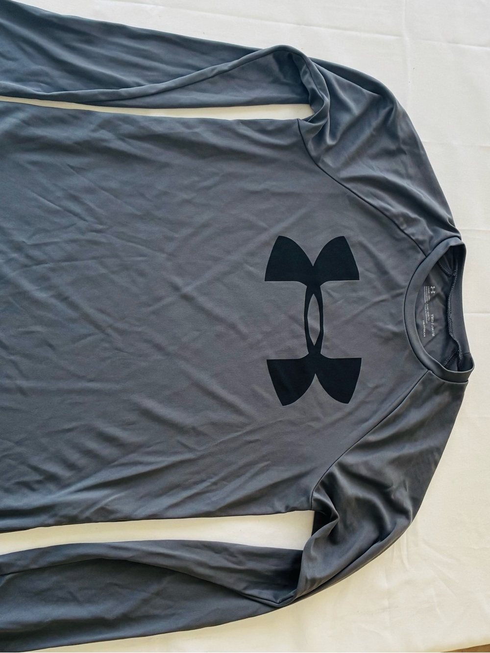 Under Armour Men's Long Sleeve Tech Tee - Charcoal/Black Logo